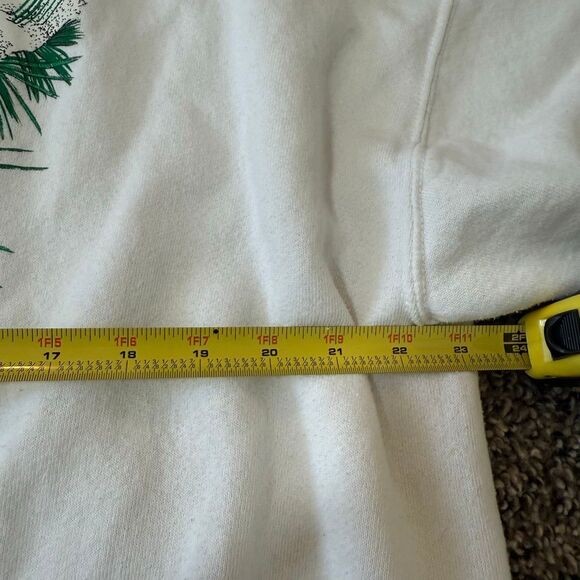 Vintage White Cardinal Puffy Bird Tree Christmas Sweatshirt Holiday XXL - Picture 6 of 7